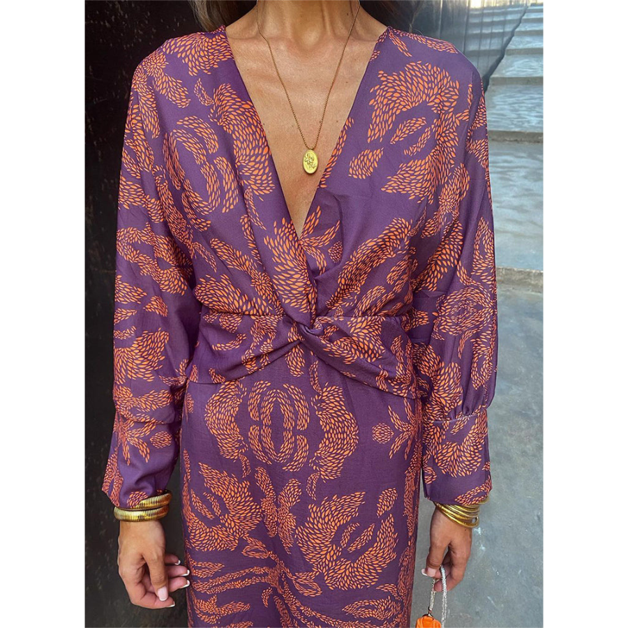 Alba | Boho Maxi Summer Dress | Long-sleeved and Flowing