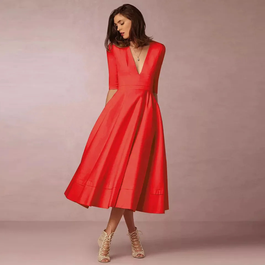 Cordelia | Women’s Retro Midi Evening Dress | Vintage Elegance with Modern Charm