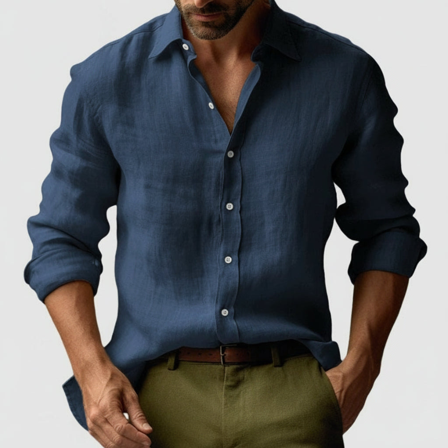 Johann | Vintage Linen Button-Up Shirt | Light and Effortless