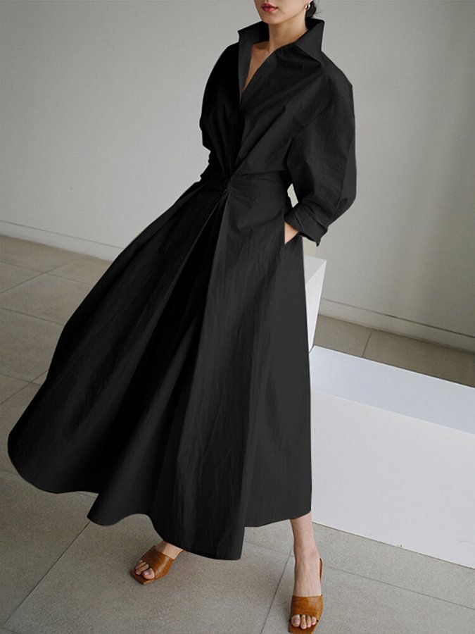 Sophia | Women’s Long Sleeve Maxi Shirt Dress | Effortless Elegance with Modern Shirt Styling