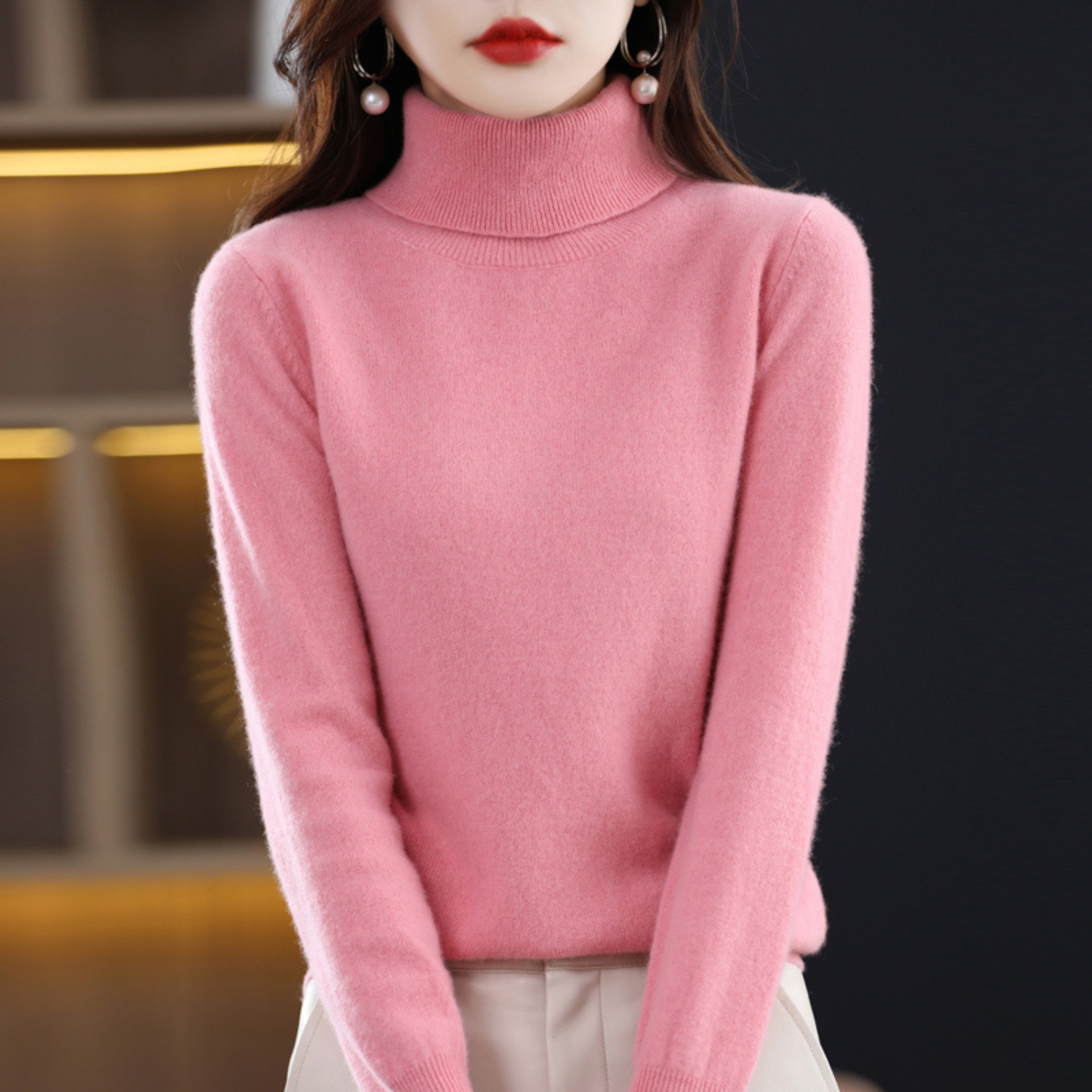 July | Women's Cashmere Turtleneck Sweater, Luxury Winter Knit Pullover for Casual Wear