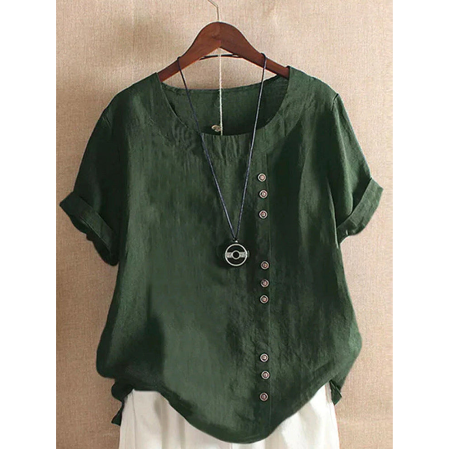 Nanna | Short-Sleeved Blouse | Simple and Refined