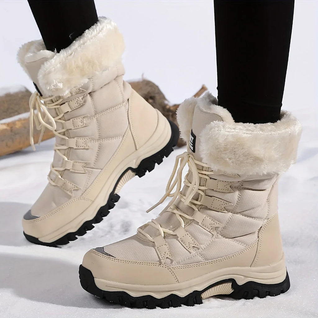 Charlotte | Women's Faux Fur Snow Boots, Cushioned Winter Boots for Cold Weather