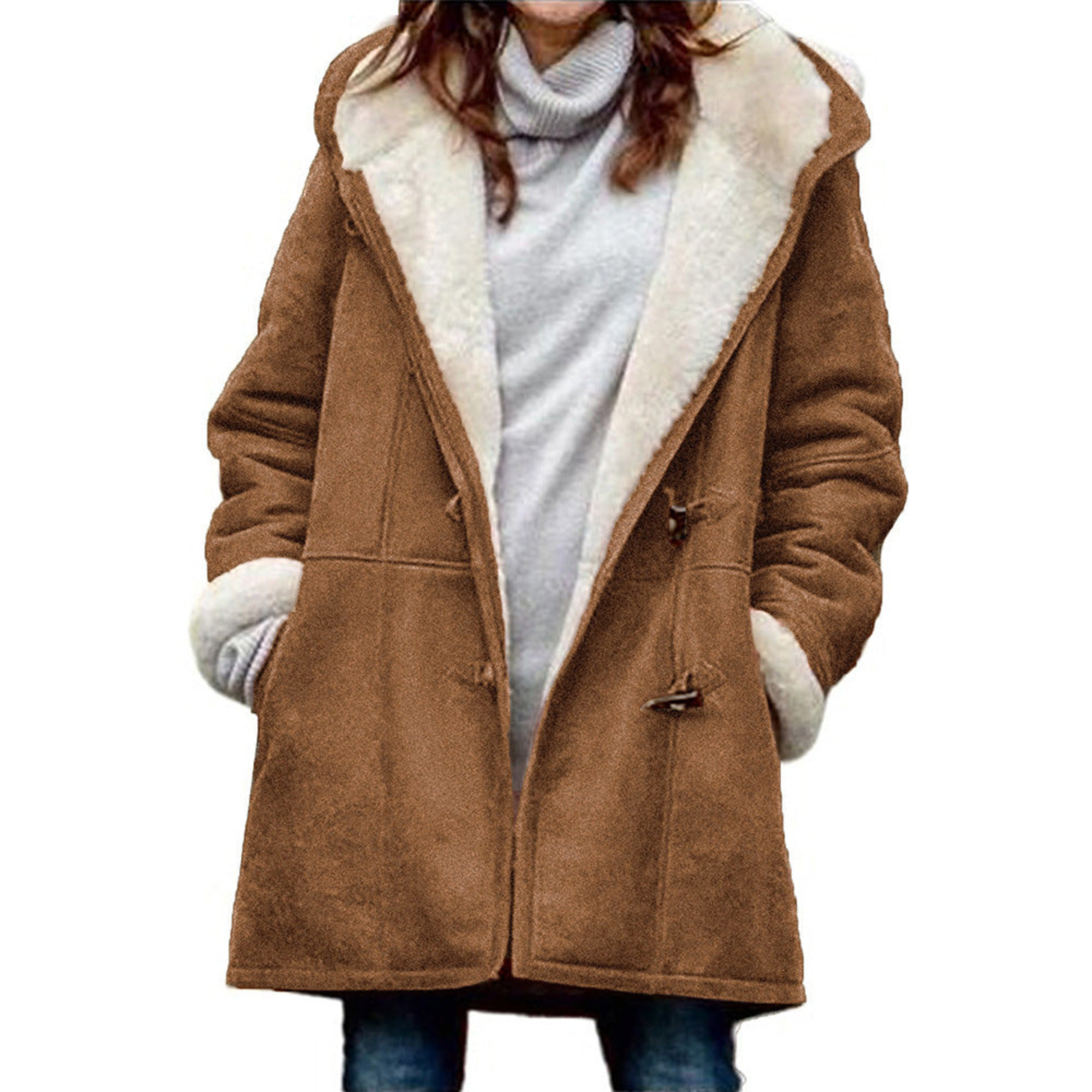 Chloe | Women's Duffle Coat, Classic Wool Blend Winter Coat for Casual and Office Wear