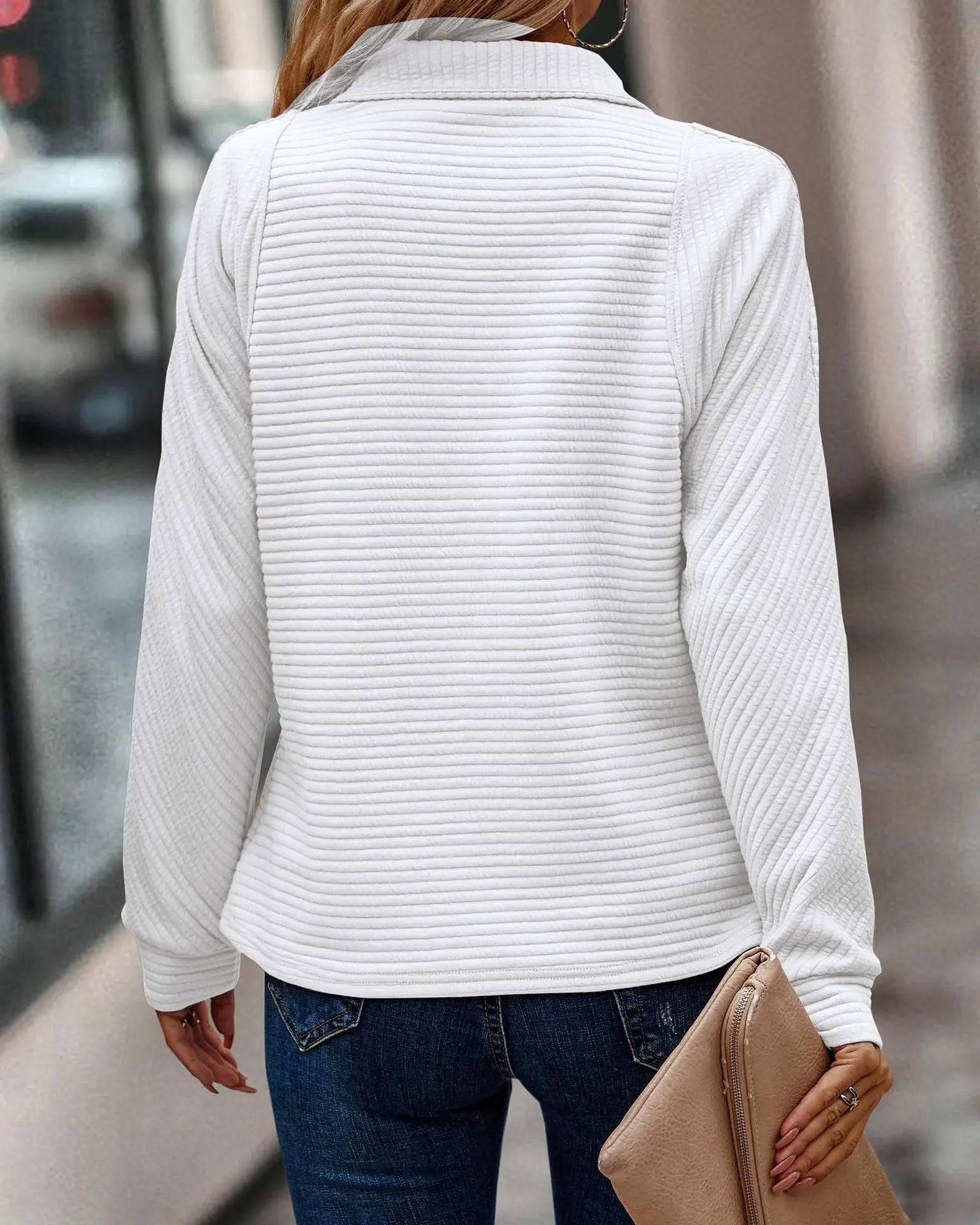 Ada | Women's V-Neck Sweater, Casual Soft Knit Winter Pullover for Everyday Wear