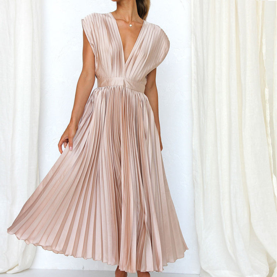 Hollis | Women’s Modern V-Neck Dress | Effortless Elegance with a Contemporary Feel