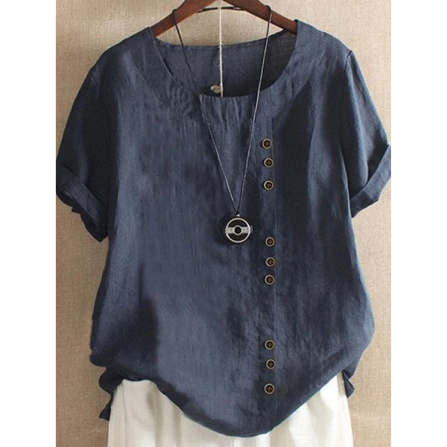 Nanna | Short-Sleeved Blouse | Simple and Refined