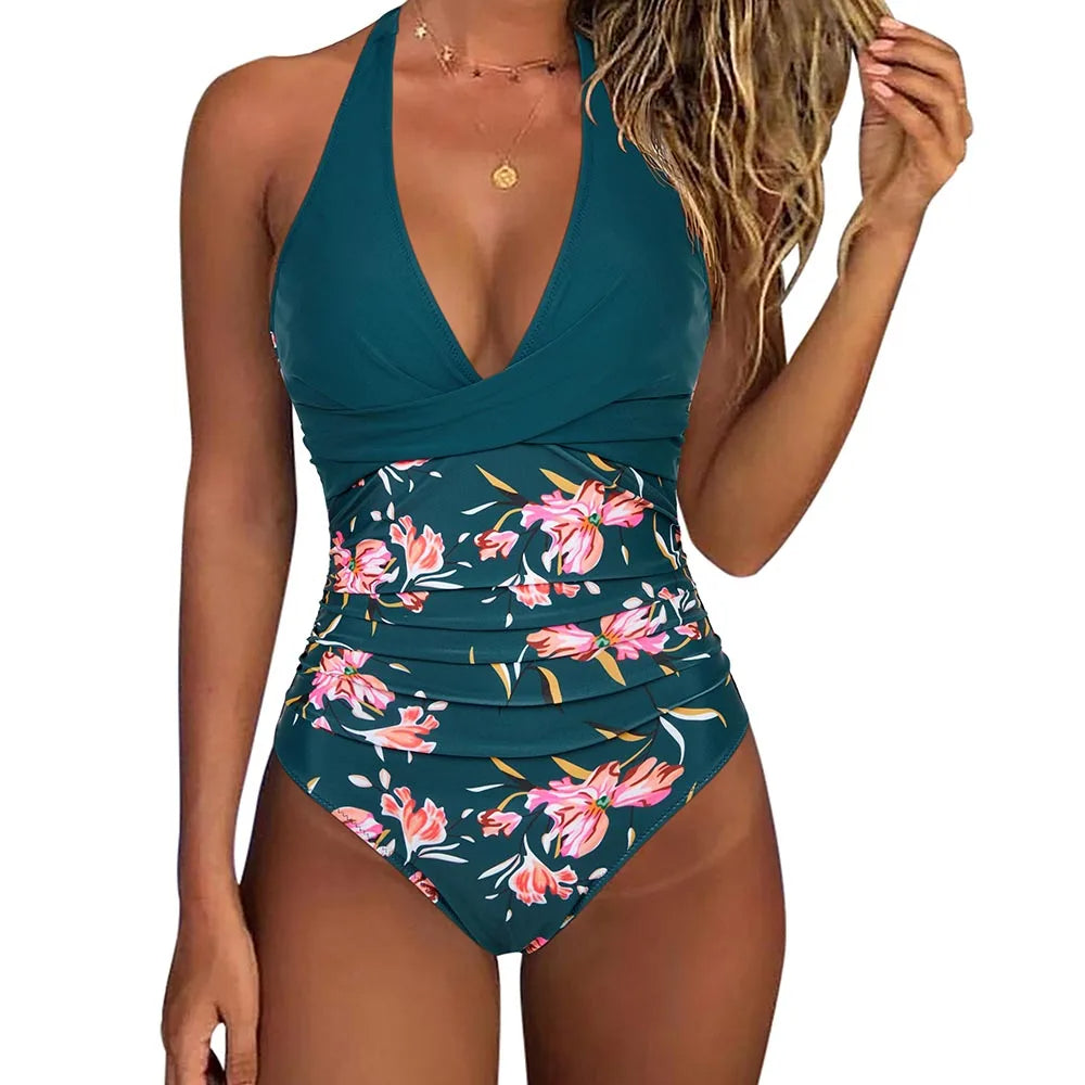 Sandra | Women's V-Neck One-Piece Swimsuit | Elegant Comfort with a Flattering Fit