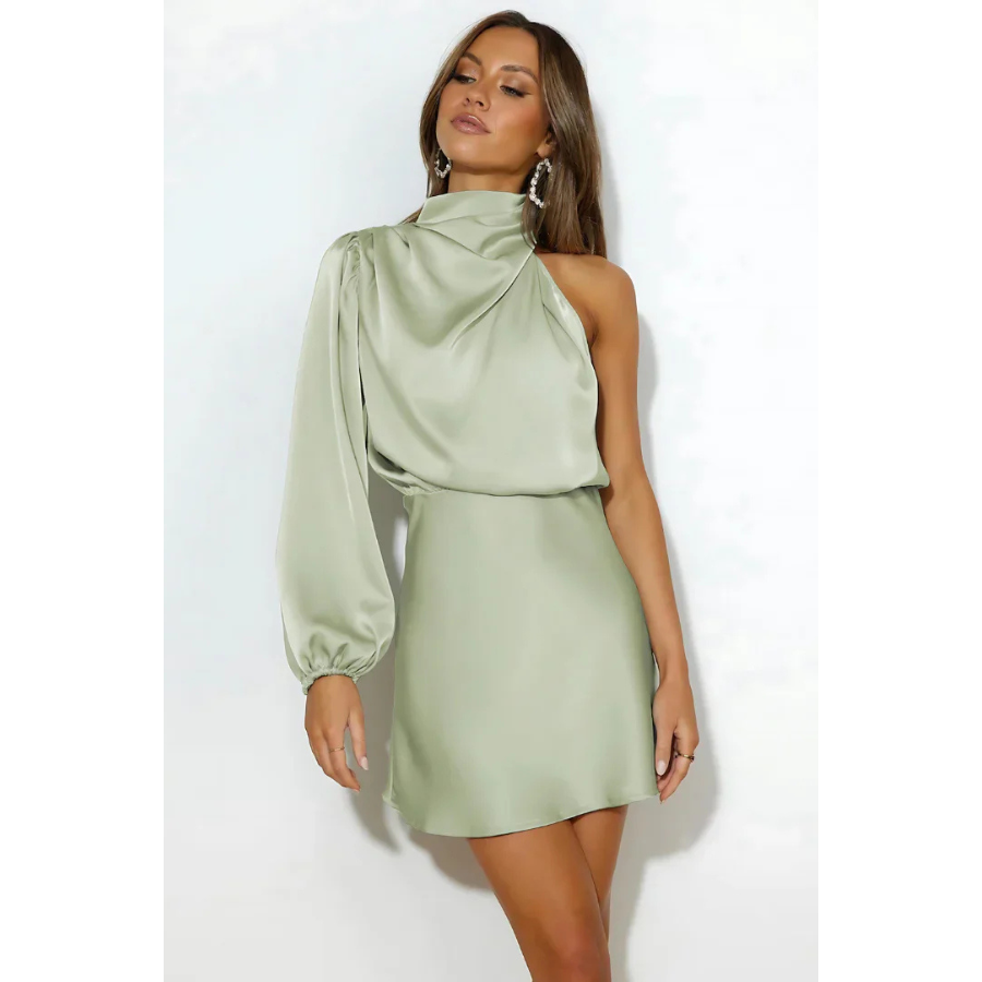 Olivia | One-Shoulder Mini Dress | Modern and Sophisticated