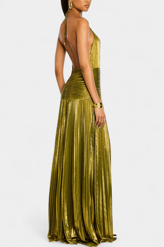 Doris | Off-Shoulder Maxi Dress | Elegant Flowing Style in Green
