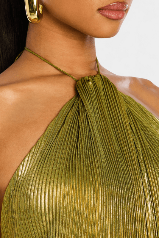 Doris | Off-Shoulder Maxi Dress | Elegant Flowing Style in Green