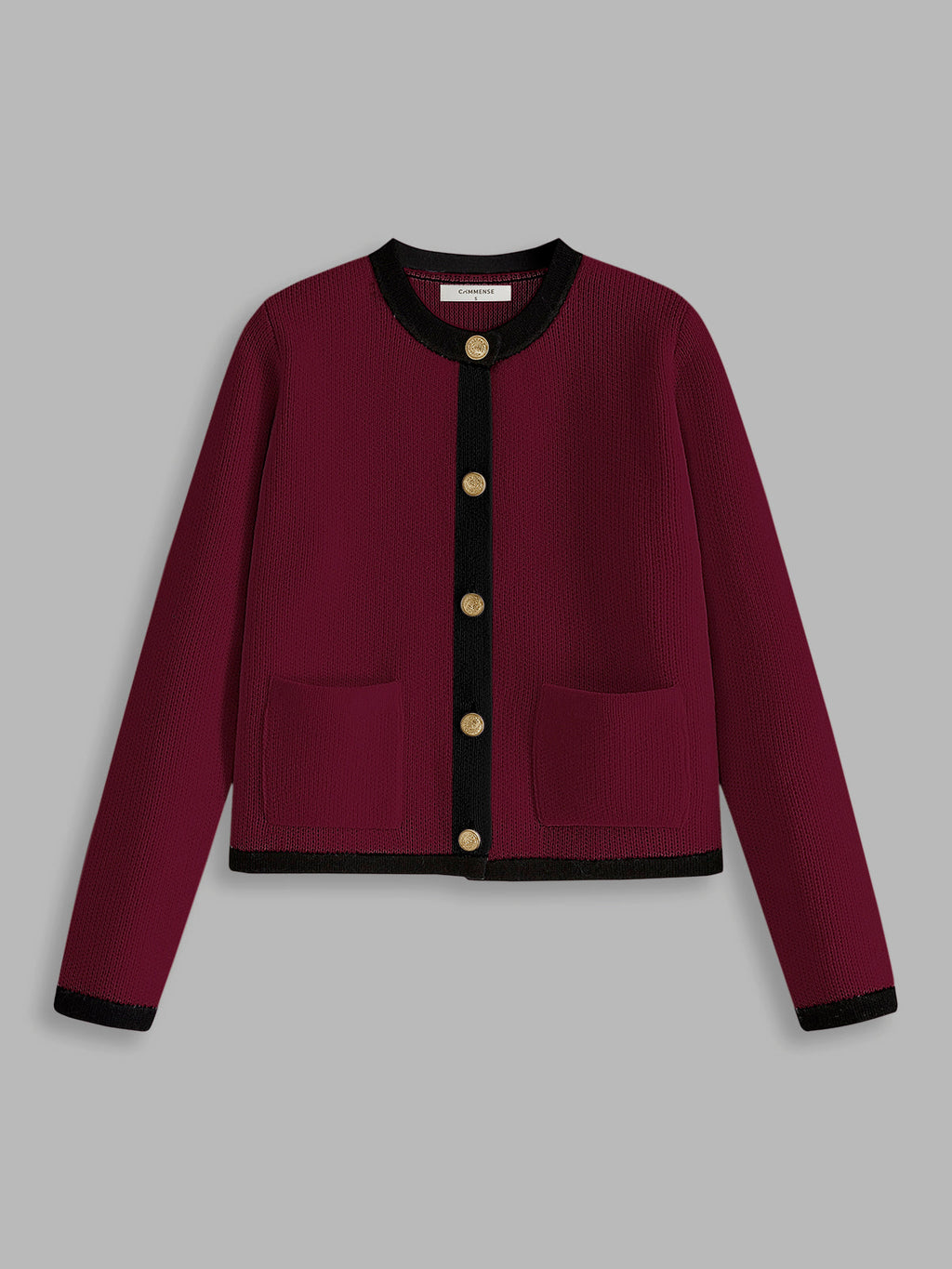 Ruby | Women's Knit Cardigan, Contrast Trim Wool Blend Winter Layer for Casual Wear