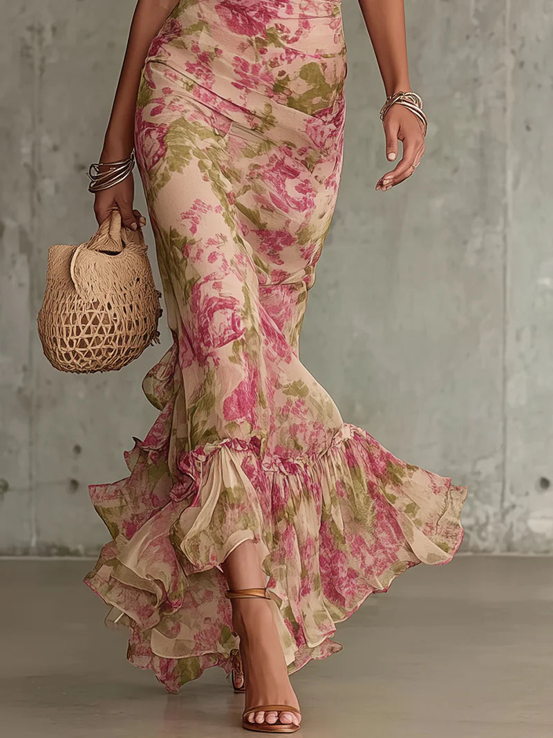 Adeline | Women's Floral Maxi Dress | Elegant Flowing Style