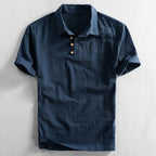 Freddie | Men’s Linen Short Sleeve Polo Shirt | Breathable and Effortless