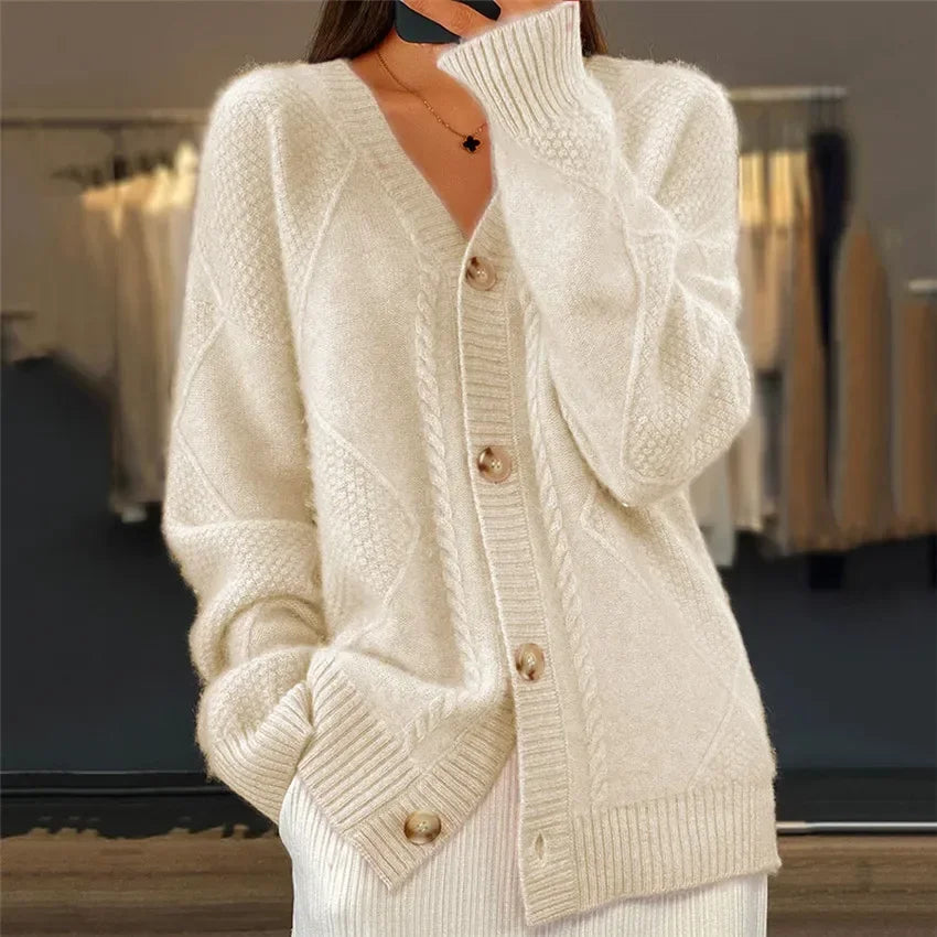 Ella | Women's Longline Cardigan, Soft Knit Winter Layer for Casual Wear