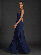 Zoe | Square Neck Sleeveless Ruched Maxi Dress | Elegant Wedding Guest Glam