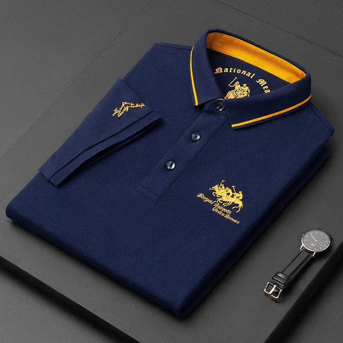 Benjamin | Men’s Embroidered Short Sleeve Polo Shirt | Classic and Refined