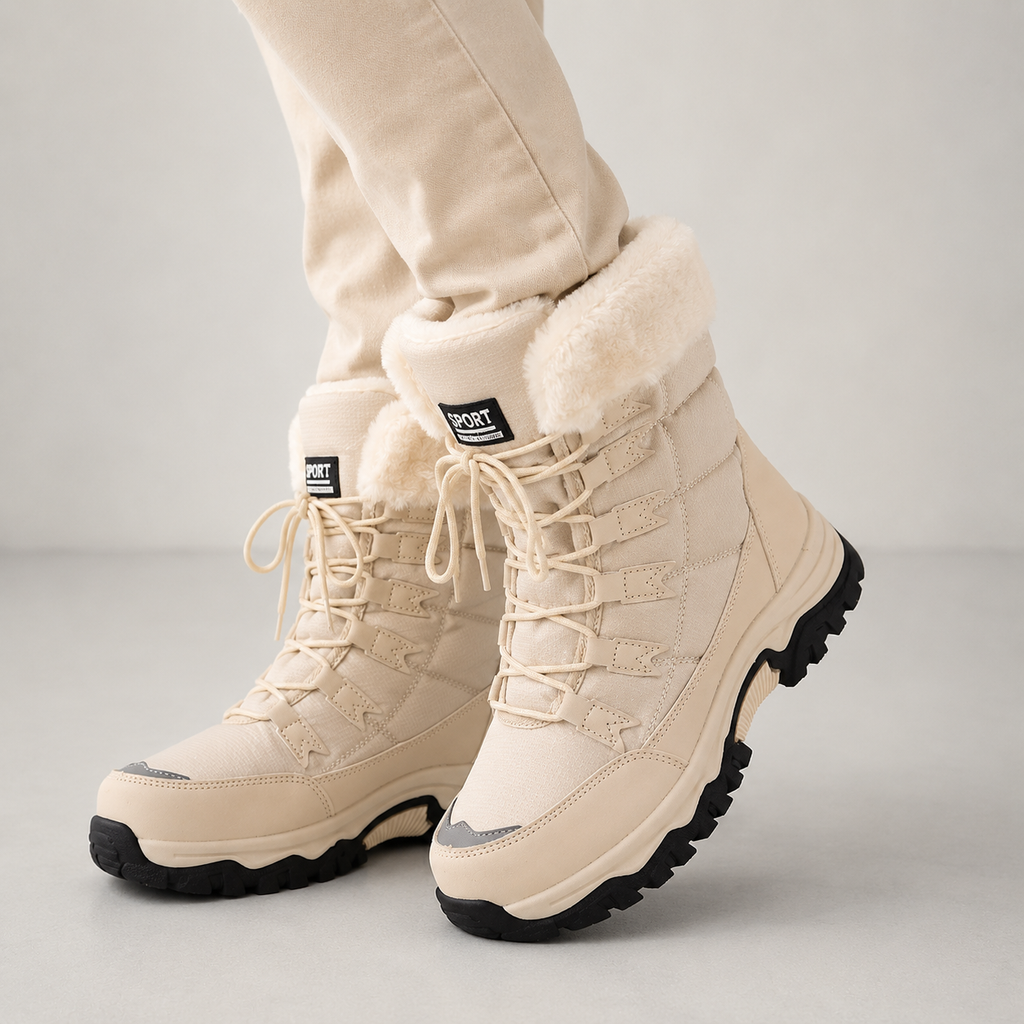 Charlotte | Women's Faux Fur Snow Boots, Cushioned Winter Boots for Cold Weather