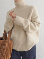 Barbara | Women's Cashmere Turtleneck Sweater, Soft Luxury Winter Knit Pullover for Casual Wear