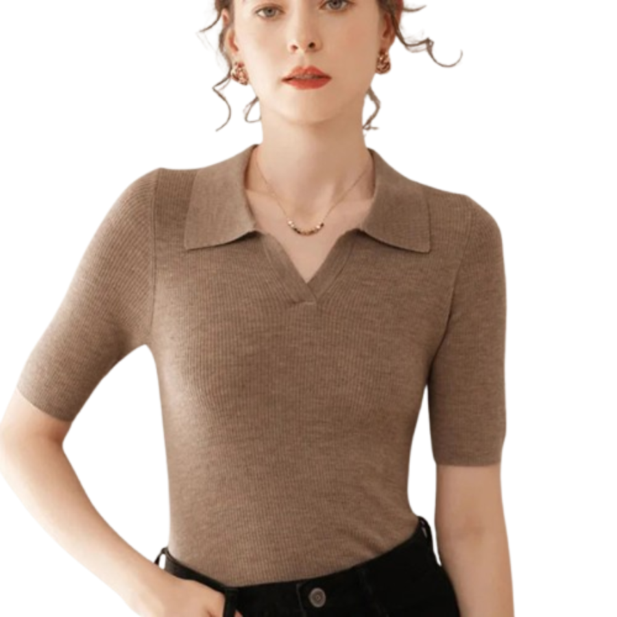 Anya | 100% Cashmere Polo Knit | Luxurious Comfort with Timeless Style