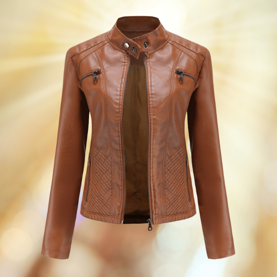 Livia | Leather Mid-Season Jacket | Soft and Timeless