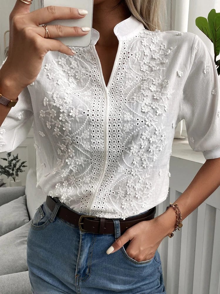 Amy | Elegant V-Neck Summer Blouse | Light and Effortlessly Chic