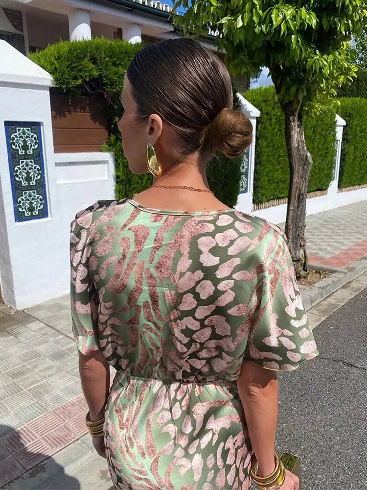 Laura | Women's V-Neck Summer Dress | Chic and Flowing