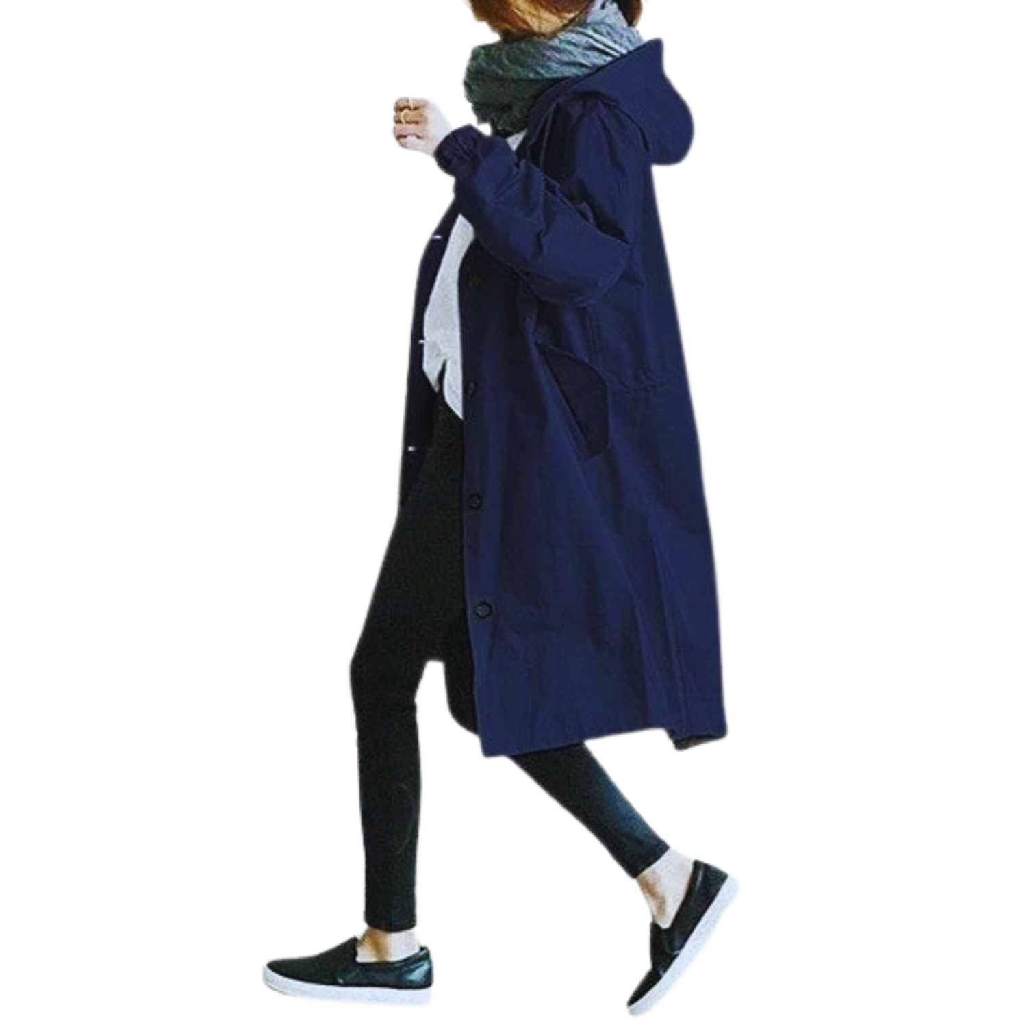 Daisy | Women's Waterproof Trench Coat, Windproof Long Rain Coat for Casual and Office Wear
