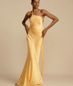 Amara | One-Shoulder Satin Maxi Dress | Sleek Glamour with Timeless Elegance