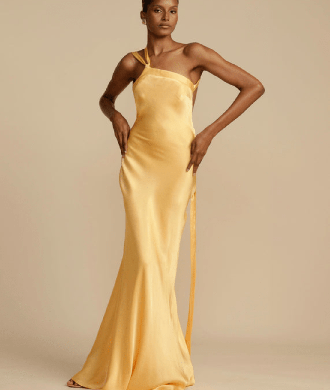 Amara | One-Shoulder Satin Maxi Dress | Sleek Glamour with Timeless Elegance