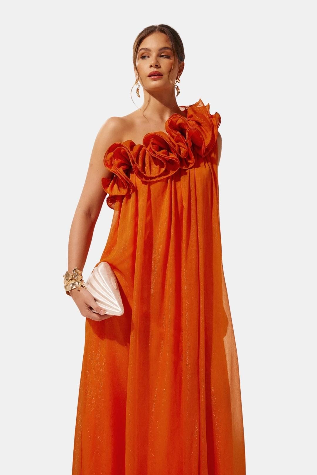 Lilah | One-Shoulder Floral Maxi Cocktail Dress | Romantic Elegance for Special Moments