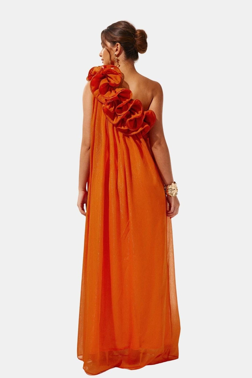 Lilah | One-Shoulder Floral Maxi Cocktail Dress | Romantic Elegance for Special Moments
