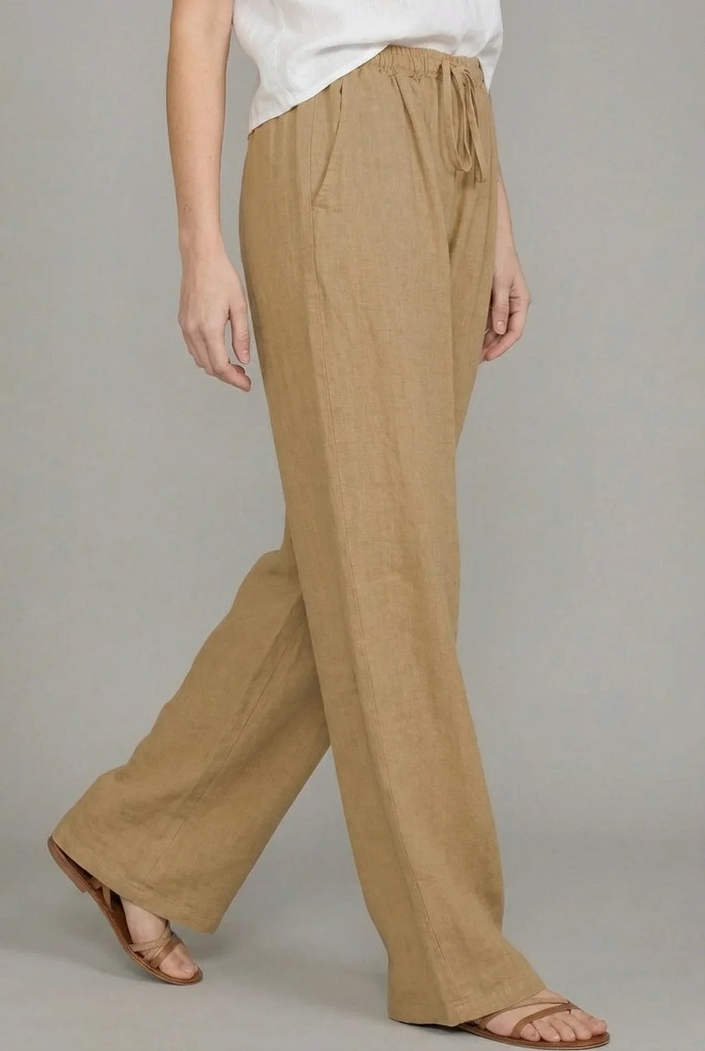 Judy | Women’s Wide Leg Drawstring Summer Trousers | Lightweight Comfort & Effortless Style