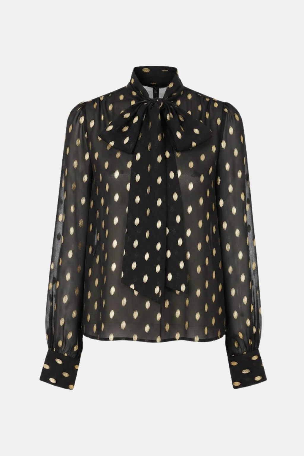 Janice | Polka Dot Bow Neck Blouse | Timeless Feminine Elegance