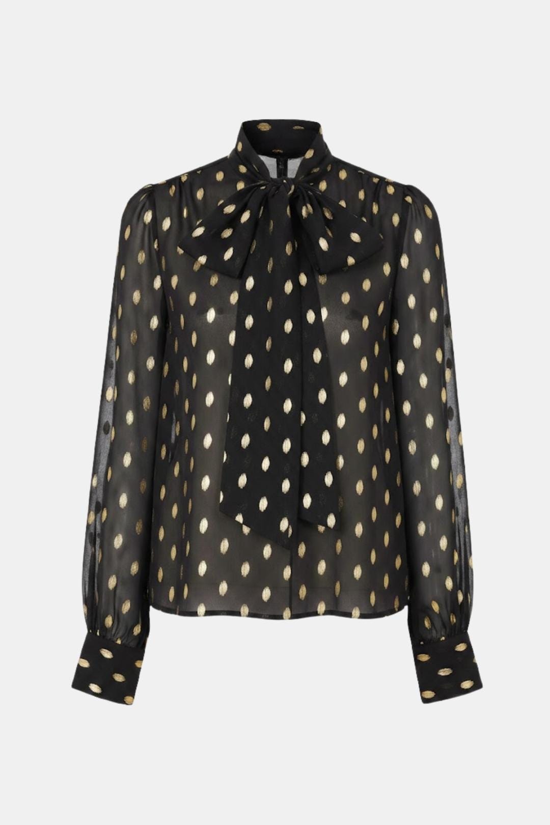 Janice | Polka Dot Bow Neck Blouse | Timeless Feminine Elegance