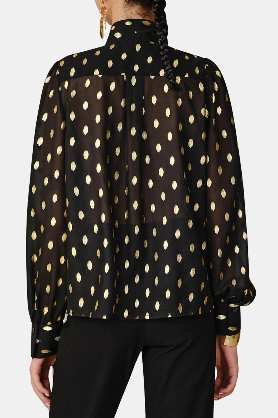 Janice | Polka Dot Bow Neck Blouse | Timeless Feminine Elegance