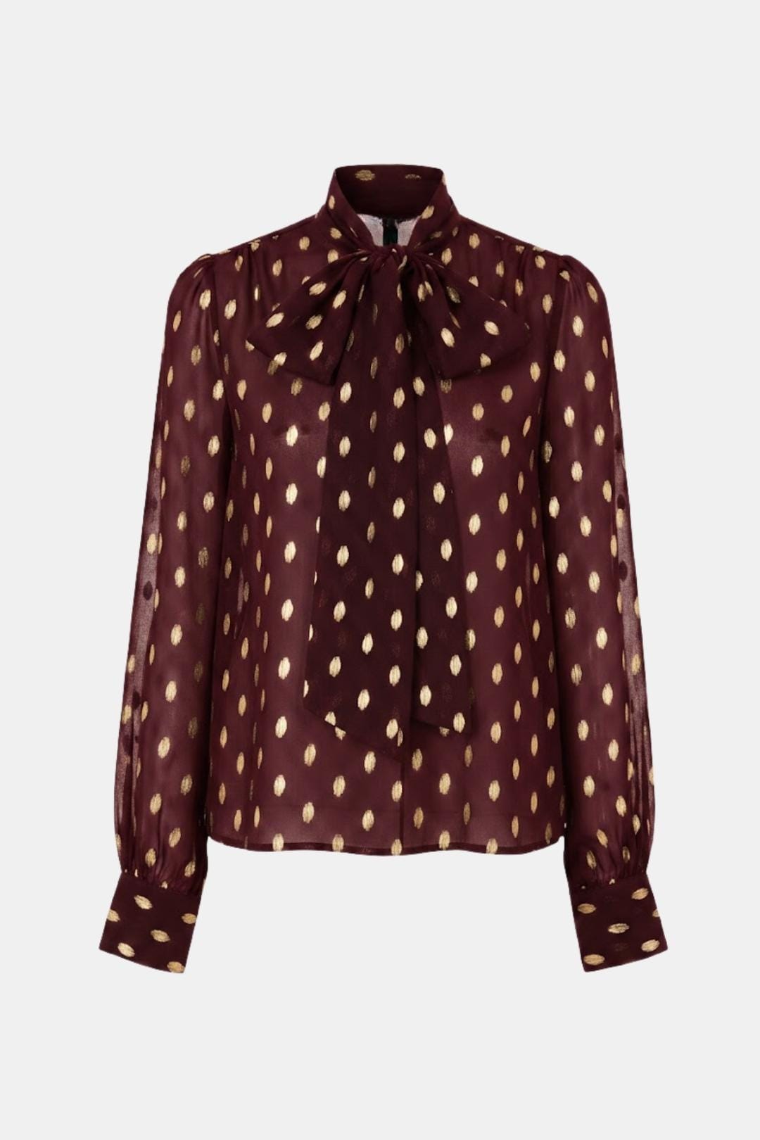 Janice | Polka Dot Bow Neck Blouse | Timeless Feminine Elegance