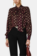 Janice | Polka Dot Bow Neck Blouse | Timeless Feminine Elegance
