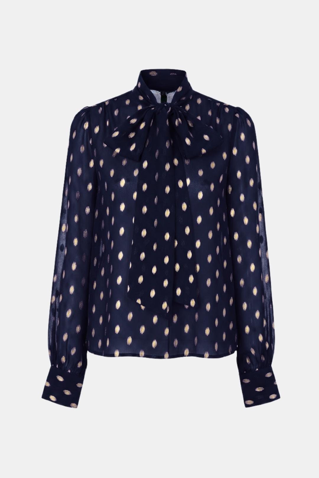 Janice | Polka Dot Bow Neck Blouse | Timeless Feminine Elegance