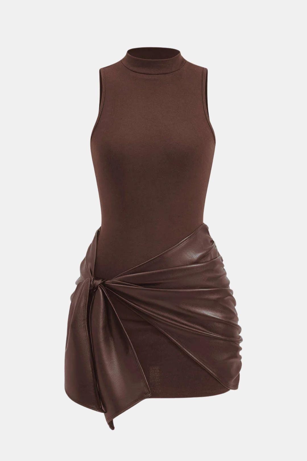 Chiara | Tie Front Sleeveless Mini Dress | Flattering and Effortlessly Stylish