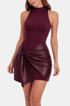 Chiara | Tie Front Sleeveless Mini Dress | Flattering and Effortlessly Stylish