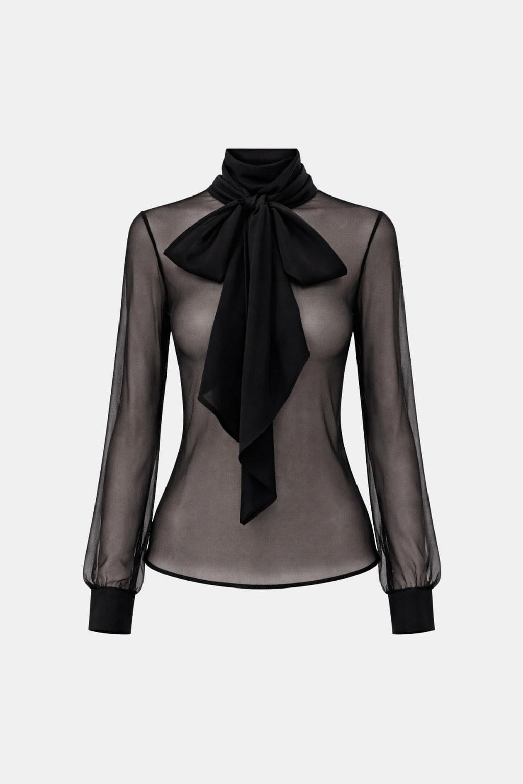 Linda | Sheer Bow Chiffon Blouse | Elegant and Timeless