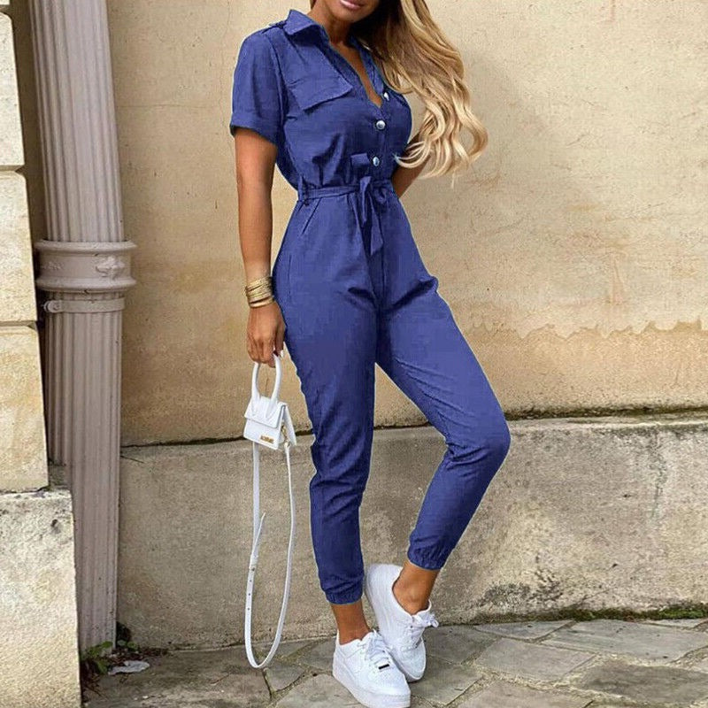 Olivia | Women’s Tie-Waist Ankle-Length Jumpsuit | Effortless Elegance for Every Occasion