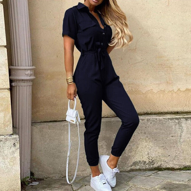 Olivia | Women’s Tie-Waist Ankle-Length Jumpsuit | Effortless Elegance for Every Occasion
