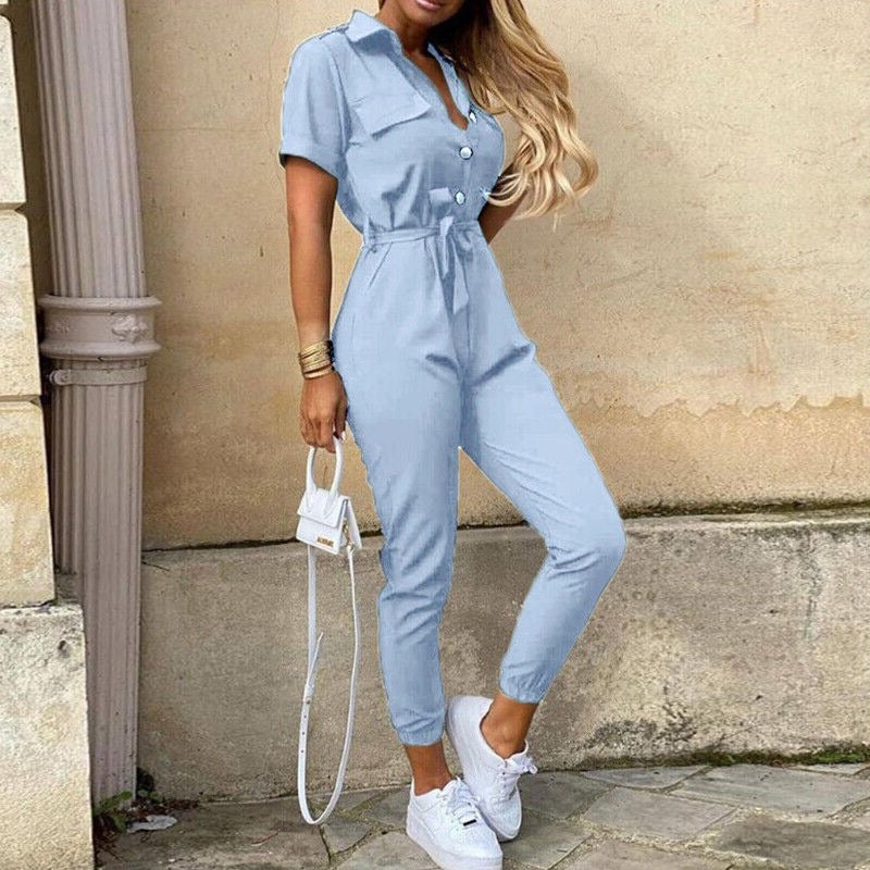 Olivia | Women’s Tie-Waist Ankle-Length Jumpsuit | Effortless Elegance for Every Occasion