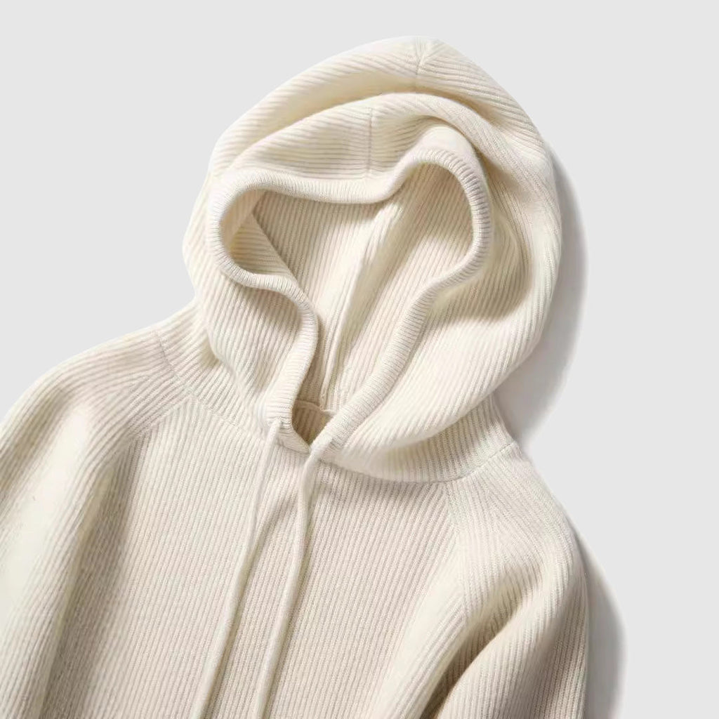 Giulia | Women's Hooded Cashmere Knit Sweater, Thermal Winter Pullover for Casual Wear