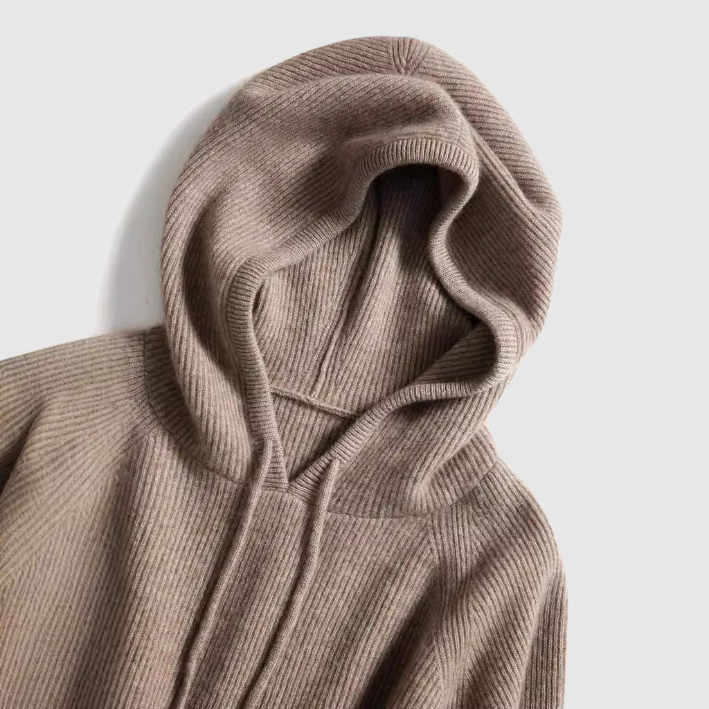 Giulia | Women's Hooded Cashmere Knit Sweater, Thermal Winter Pullover for Casual Wear