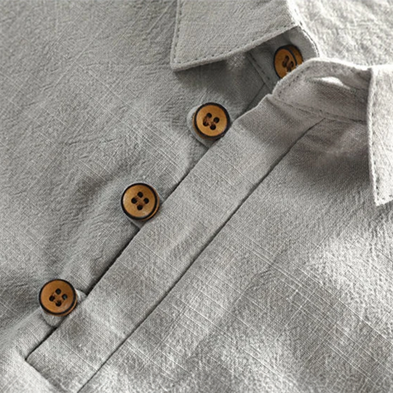 Freddie | Men’s Linen Short Sleeve Polo Shirt | Breathable and Effortless