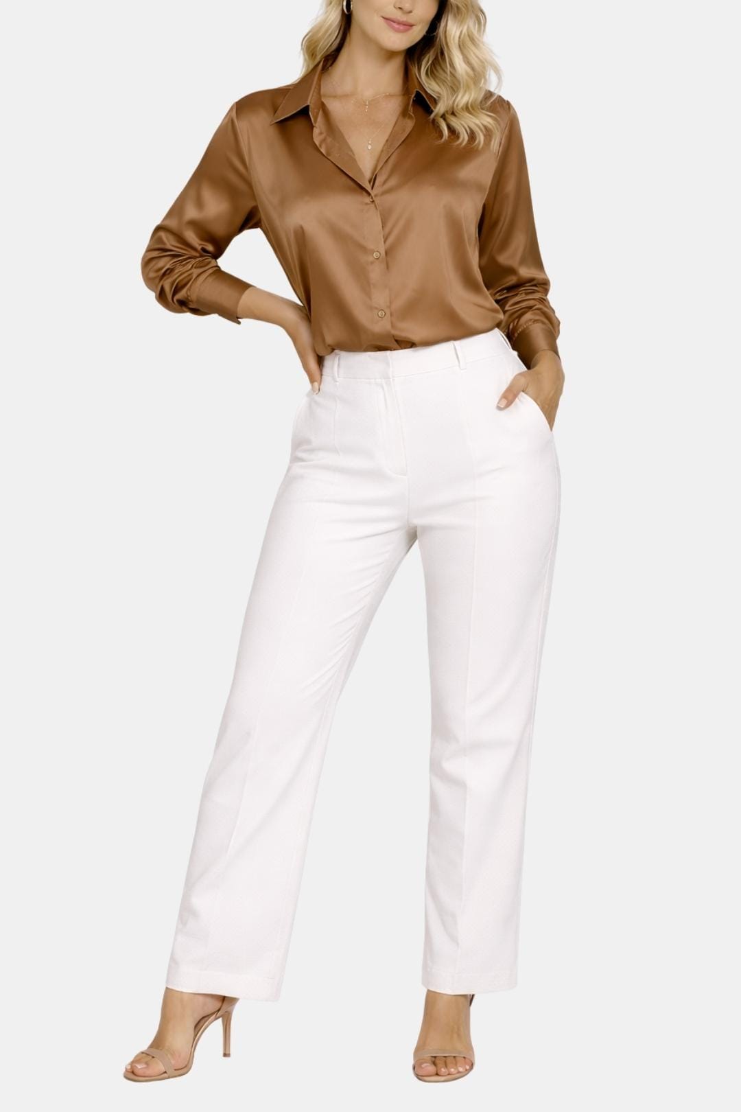 Agnes | Women's Classic Long Sleeve Blouse | Timeless Everyday Elegance