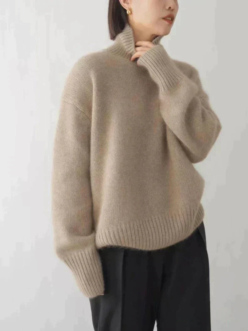 Barbara | Women's Cashmere Turtleneck Sweater, Soft Luxury Winter Knit Pullover for Casual Wear
